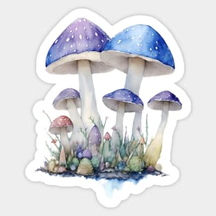 Fantasy Mushroom Family Sticker